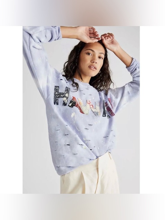 Tricia Fix Tops - NWT Free People Tricia Fix Hawaii Surf Sweatshirt